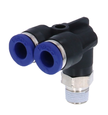 PISCO碧爍科歧管彎頭不銹鋼管接頭 PAX4-M6SUS